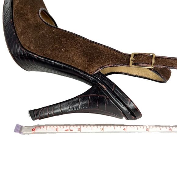 Michael Kors Brown Suede Slingback Heels, Size 7.5 - Picture 12 of 12